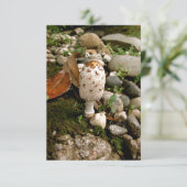 Toadstool, Moos und Steine Dankeskarte (Stehend Vorderseite)