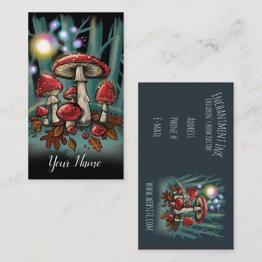 Toadstool mushrooms~ Visitenkarten Visitenkarte (Vorne/Hinten)
