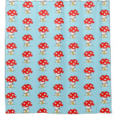 Toadstool Muster Duschvorhang (Vorderseite)