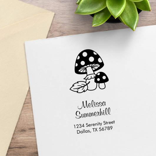 Toadstool Pilzadresse Gummistempel