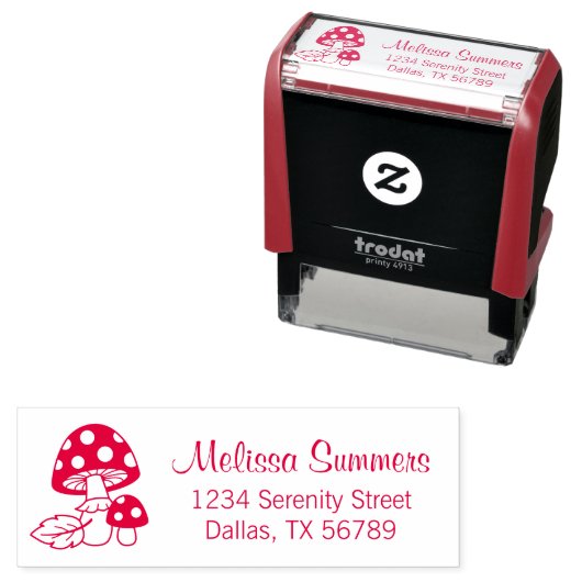 Toadstool Pilzadresse Permastempel (Beispiel)