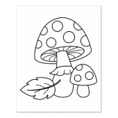 Toadstool Pilzkolorierseite Gummistempel (Prägung)