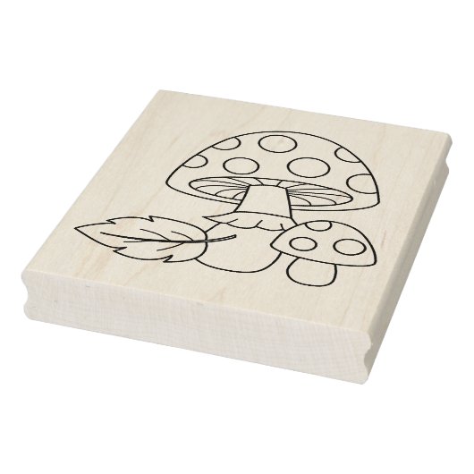 Toadstool Pilzkolorierseite Gummistempel (Stempel)
