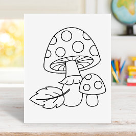 Toadstool Pilzkolorierseite Gummistempel