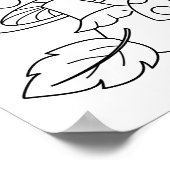 Toadstool Pilzkolorierseite Poster (Ecke)