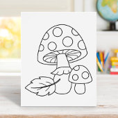 Toadstool Pilzkolorierseite Poster