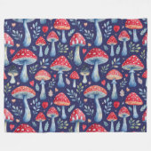 toadstool story in watercolor pattern throw pillow fleecedecke (Vorderseite (Horizontal))