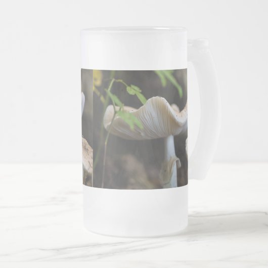 Toadstool Umbrella Mattiert Glass Beer Tasse (VorderseiteRechts)