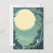 Toadstool Vollmondhochzeit des verzauberten Waldes Einladung (Rückseite)
