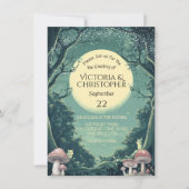 Toadstool Vollmondhochzeit des verzauberten Waldes Einladung (Vorderseite)