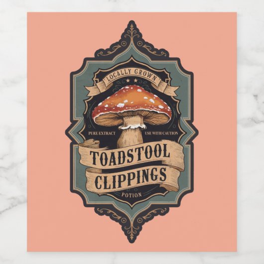 Toadstool Weinetikett (Einzelnes Label)