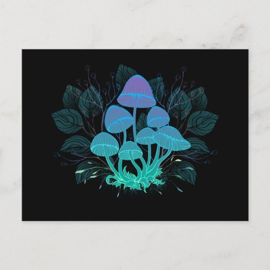 Toadstools in Bushes Feiertagspostkarte (Vorderseite)