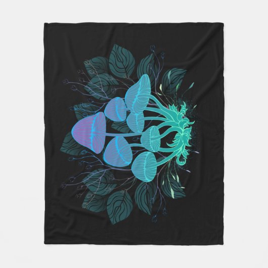 Toadstools in Bushes Fleecedecke (Vorderseite)