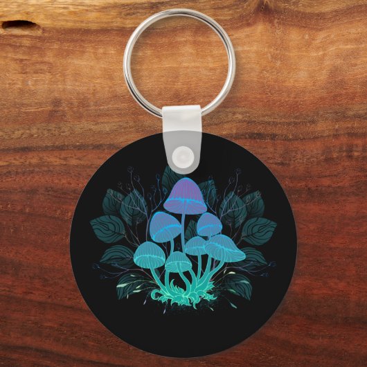 Toadstools in Bushes Schlüsselanhänger (Vorderseite)