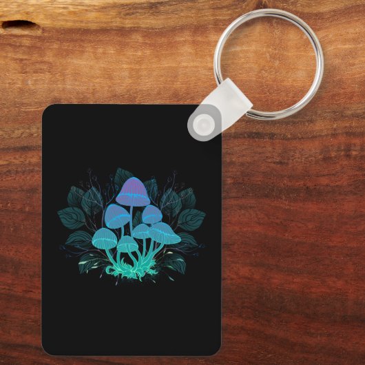 Toadstools in Bushes Schlüsselanhänger (Rückseite)