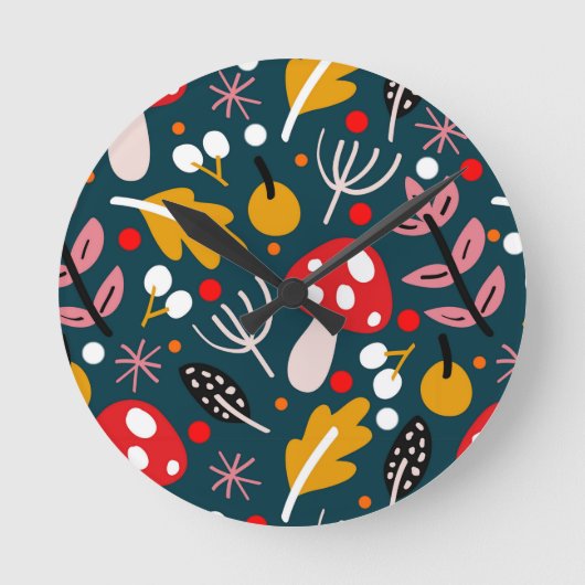 TOADSTOOLS RUNDE WANDUHR (Vorderseite)