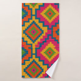 TOALHA CORES GEOMÉTRICO  BADEHANDTUCH