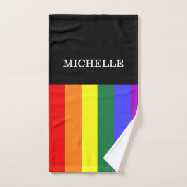 Toalha de Mão Orgulho Gay Rainbow Personalizado Handtuch
