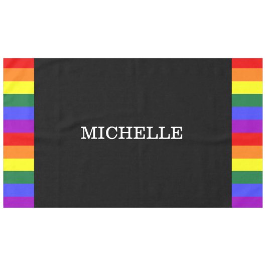 Toalha de Mesa Orgulho Gay Rainbow Personalizado Tischdecke (Vorderseite (Horizontal))