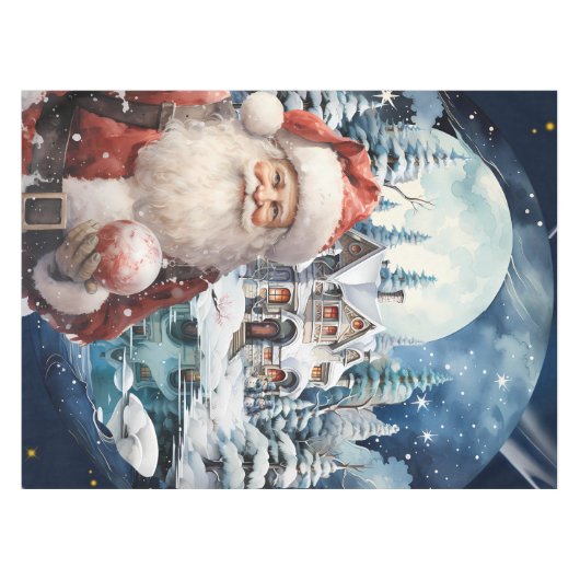 Toalha de Mesa (Tablecloth) Noite do Papai Noel Tischdecke (Vorderseite (Horizontal))