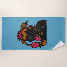 Toalha de praia cachorro maluco strandtuch