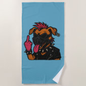 Toalha de praia cachorro maluco strandtuch (Vorderseite)