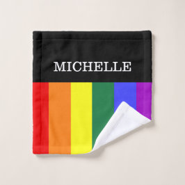 Toalha de Rosto Orgulho Gay Rainbow Personalizado Waschlappen