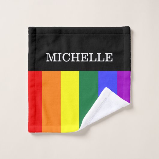 Toalha de Rosto Orgulho Gay Rainbow Personalizado Waschlappen (Waschlappen)