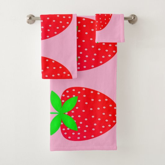 Toalha estampada morangos badhandtuch set (Insitu)