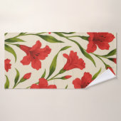 Toalha florais vermelha badehandtuch (Badehandtuch)