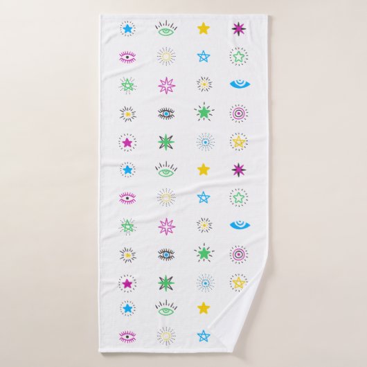 Toalha Olhos coloridos Badehandtuch (Badehandtuch)