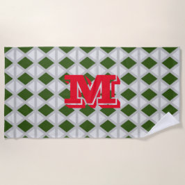 Toalla de playa con inicial strandtuch