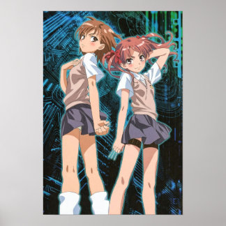 Toaru Series Misaka Mikoto Shirai Kuroko Poster