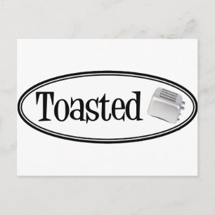 TOASSIERTE Retro-Toaster - Schwarz & Weiß Postkarte