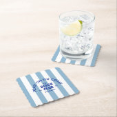 Toast an der Küste Der Beach Club Blue Stripe Untersetzer (Vor Ort)