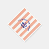 Toast an der Küste Der Beach Club rosa Streifen Serviette (Ecke)