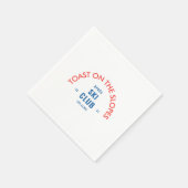 Toast auf den Pisten Après Ski Club Blue & Red Serviette (Ecke)