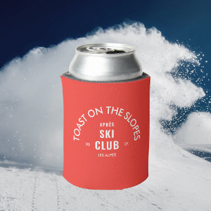 Toast auf den Pisten Après Ski Club Retro Rot Dosenkühler