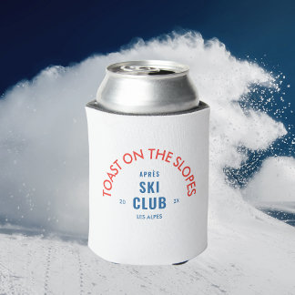 Toast auf den Pisten Après Ski Club Rot & Blau Dosenkühler