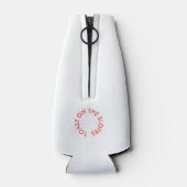 Toast auf den Pisten Après Ski Club Rot & Blau Flaschenkühler (Rückseite)