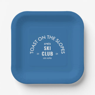 Toast auf den Pisten Après Ski Club Sky Blue Pappteller