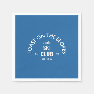 Toast auf den Pisten Après Ski Club Sky Blue Serviette
