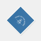 Toast auf den Pisten Après Ski Club Sky Blue Serviette (Ecke)