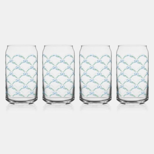 Toast auf der Coquette Bow Trellis Cheers Dosenglas (Hinten)