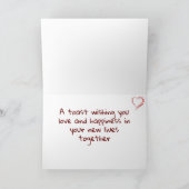 **TOAST AUF DIE NEWLYWEDEN**-KARTE KARTE (Innenseite)