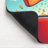 Toast aus einem roten Toaster Mousepad (Ecke)