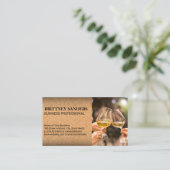 Toast aus Weinglas | Cork Texture Visitenkarte (Stehend Vorderseite)