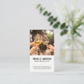 Toast aus Weinglas Visitenkarte (Stehend Vorderseite)