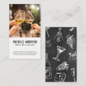 Toast aus Weinglas Visitenkarte (Vorne/Hinten)