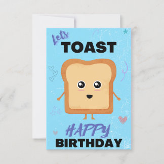 Toast Blue Happy Geburtstagskarte lasse Dankeskarte